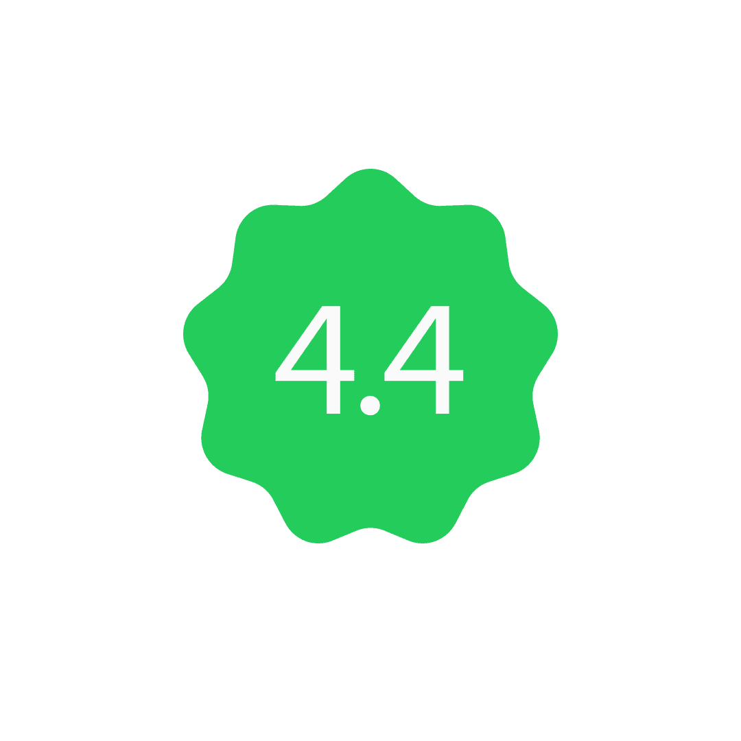 Betyg 4.4 i grön stjärna