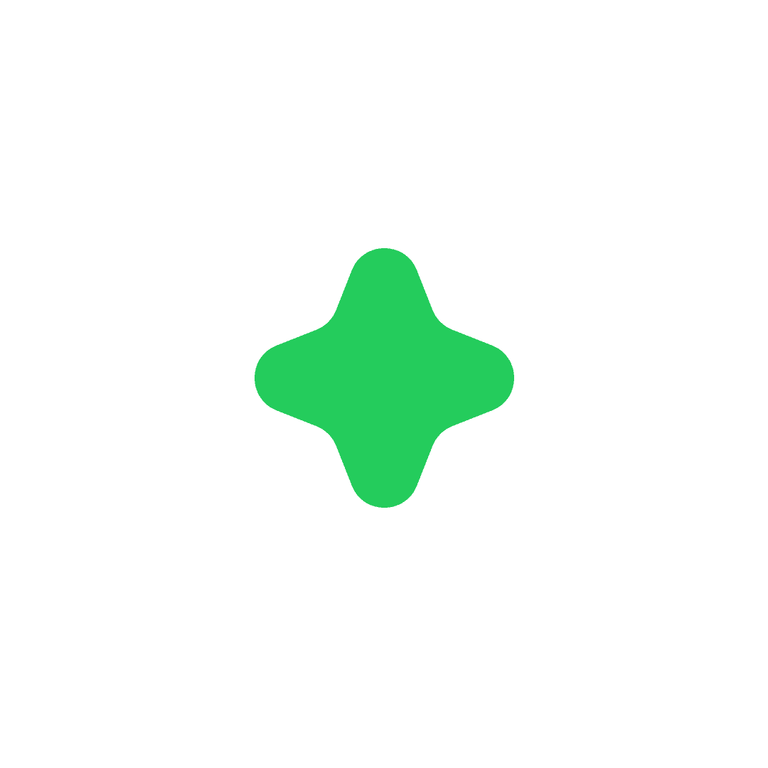 Grön fyrkantig stjärna