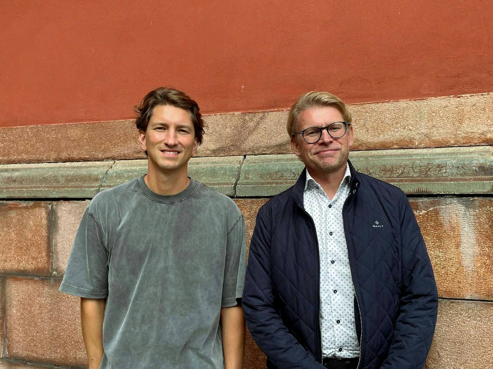 Lucas Carlsén och Jonas Billberg, ny vd på Hedvig.